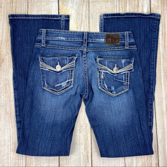 BKE Denim - BKE Buckle Sabrina Distressed Bootcut Denim Jeans